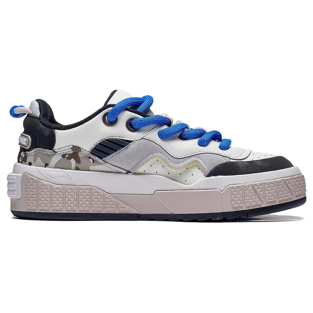 New LiNing 001 UNBLOCK Anti Slip Wear Resistant Low Top Skateboard Shoes Men's Blue White AGCT217-3
