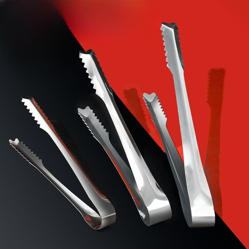 Thickened Stainless Steel Ice Tongs, Ice Cube Tongs, Ice Particle Tongs, Ice Tongs for Food, Fruits and Sugar Cubes, Small Size