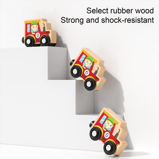 Kids Wooden Magnetic Farm Train Toy Color Cartoon Animal Number Preschool Learning Toddlers Boys Girls Educational Locomotive Carriages Toy