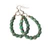 Handgjorda Retro Boho Chic Dangle-örhängen med Natursten och Pärlhänge Perfekta för Vardagsbruk och Festivaler