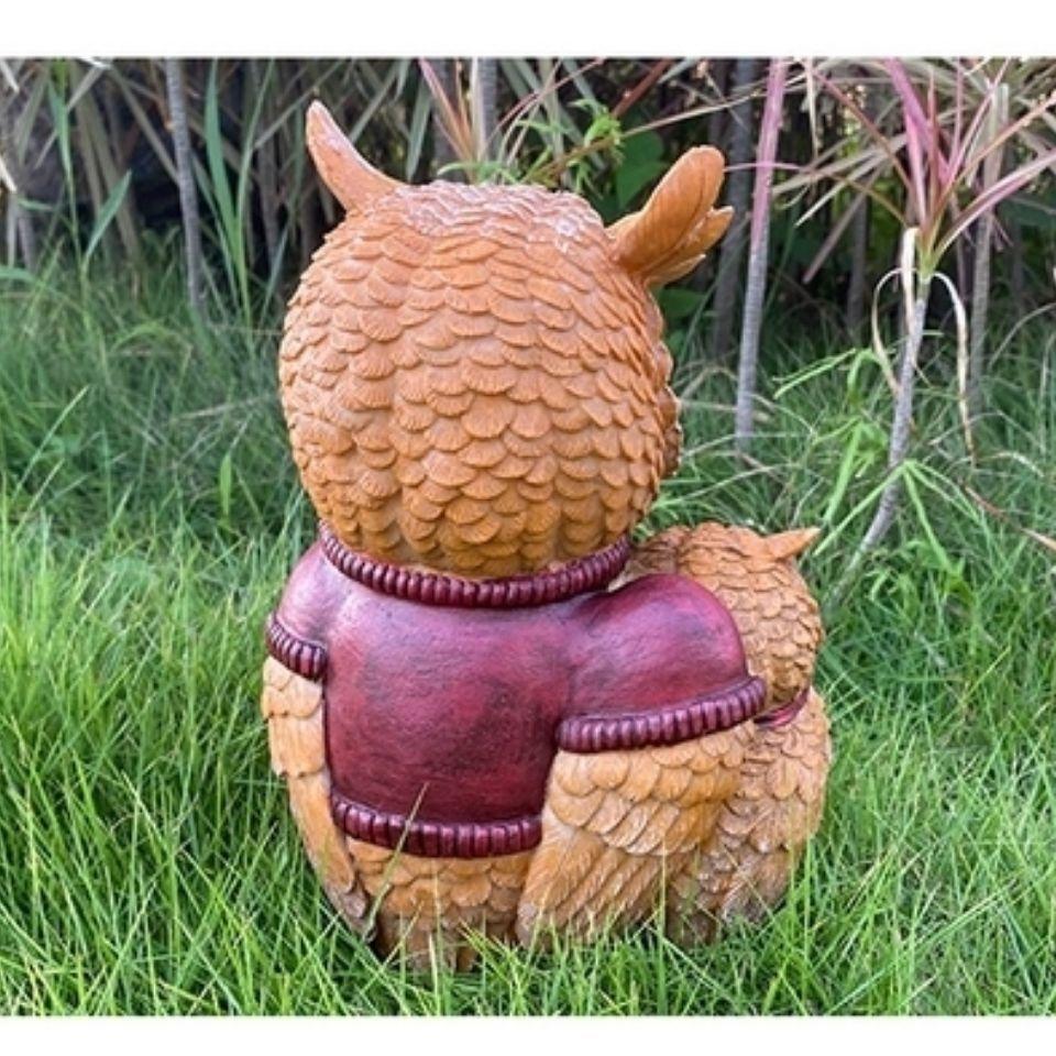 Creative Owl Miniature Figurine Resin Craft for Outdoor Fairy Garden Cute Animal Home Decor Accessory