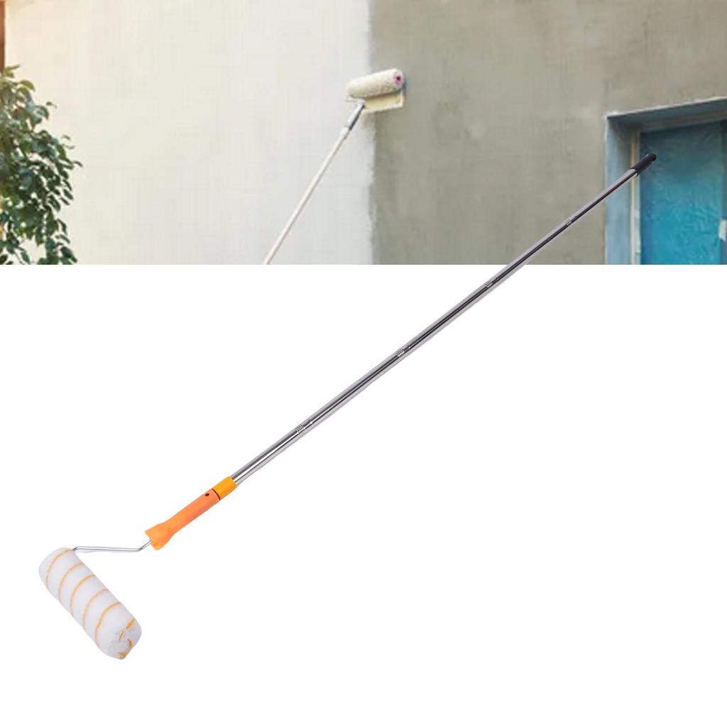 Paint Roller Kit Set Multi Function with 1.2m Stainless Steel Extended Detachable Pole Handle for Wall Ceiling