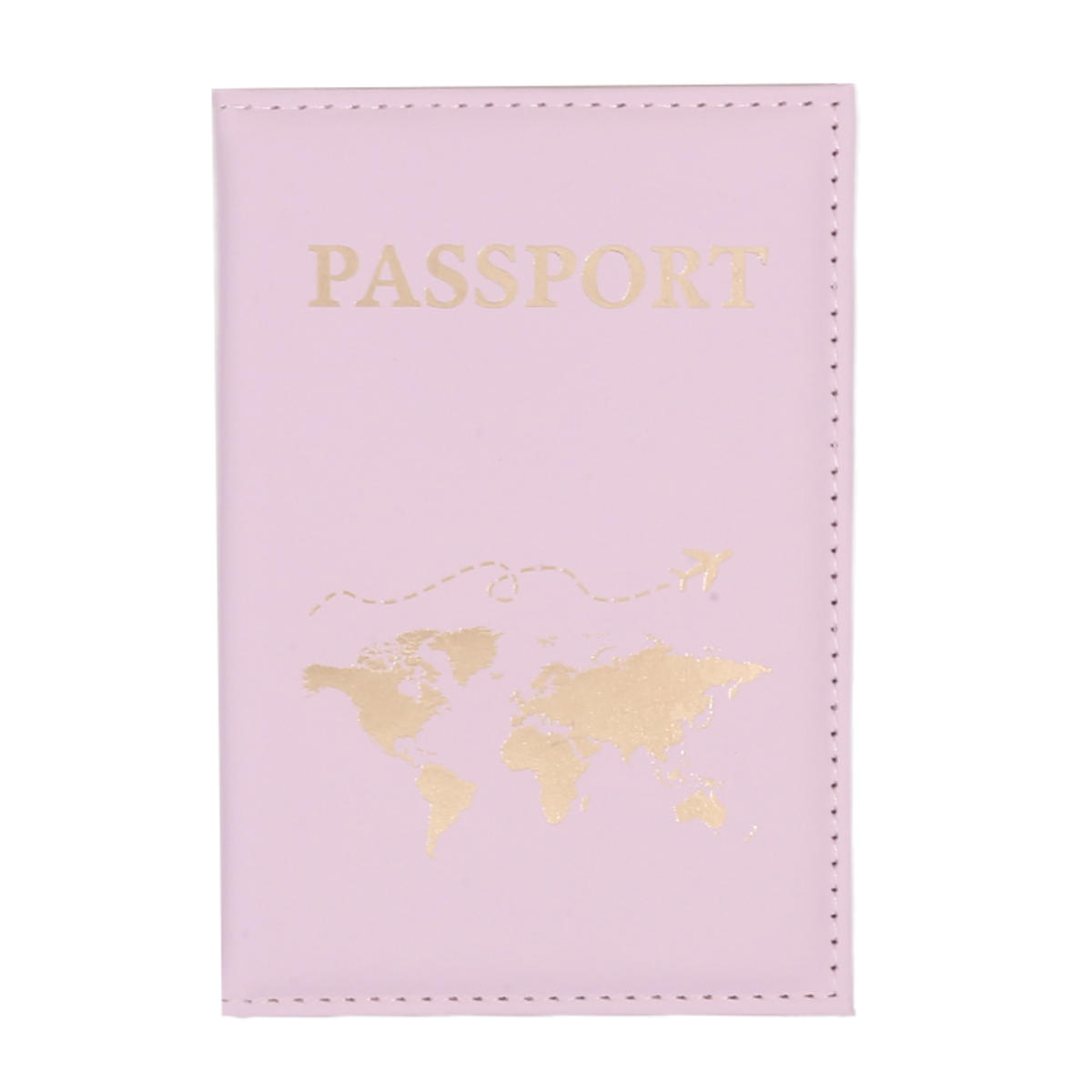 

Обложка для паспорта из гладкой ПУ кожи, Обложка для защиты с мировым узором, Держатель для кредитных карт, Кошелек для ID-карты one size розовый