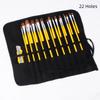 16/22 Slots Roll Up Painting Brushes Canvas Storage Bag Watercolour Calligraphy Brushes Storage Bag Pen Bag