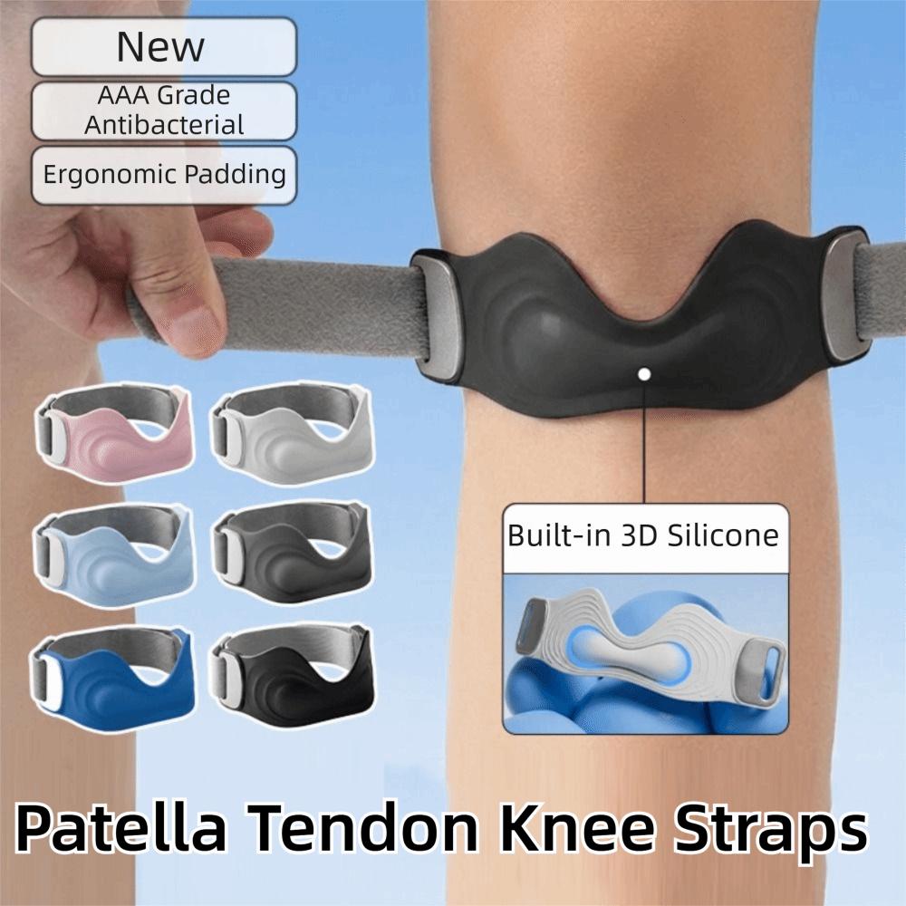 Adjustable Straps Silicone Knee Brace Highly Elastic Patella Stabilizer  Gym Fitness
