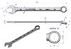 Extra Long Open-end Wrench 34mm Length 471mm ASME B107.9M Waryński Standard