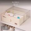 2Piece Drawer Storage Box, Infant Closet Organizer, Large Capacity, Tan Beige No Grid