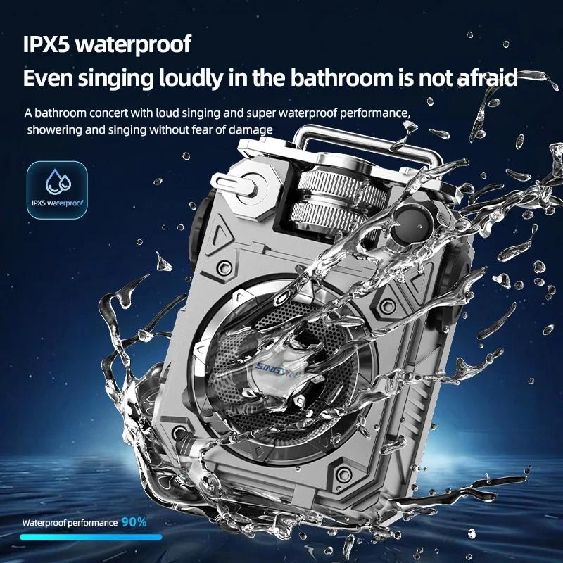 Mini Mecha Style Bluetooth Speaker Portable Subwoofer Creative Super Bass TF Card Insertion Cool Music Player Wireless Sound Box