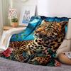 1PC Leopard Print Blanket, Throw For Sofa, Bed, Travel, Camping, Livingroom, And Bed, Printing Blanket With Soft And Warm Fabric Yy250918127