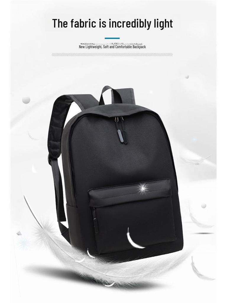 Mochila Universitaria Estilo Japonés – Unisex, Diseño Simple, Bolsa de Viaje para Ordenador con Logo