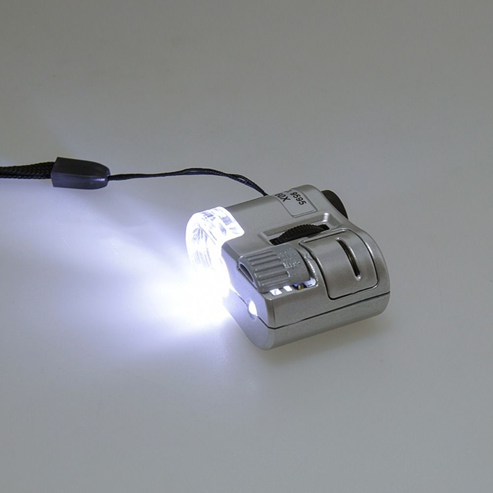 Mit LED-Licht Handheld Lupe Lupe Tasche Mikroskop Tragbarer UV-Währungsdetektor