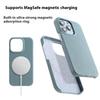 MELKCO For iPhone 14 Pro Max Magnetic Protective Case Genuine Cow Leather Coated PC Phone Cover