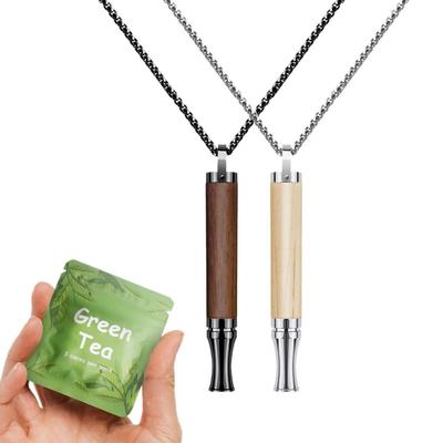 New Quit Smoking Anti Vaping Breathing Necklace Stress Anxiety Relief Essential Oil Diffuser Reusable Smoking Cessation Aid Tool