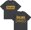 202526 Summer A Stylish and Fun OHLINS Motorcycle Shock Absorber Pattern Cotton Printed Tshirt Loose Casual Retro Casual