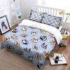3pcs Cartoon dogs with bone Pattern Duvet Cover Set Digital Print Colorful Polyester Bedding with Zipper Closur for kids gifts