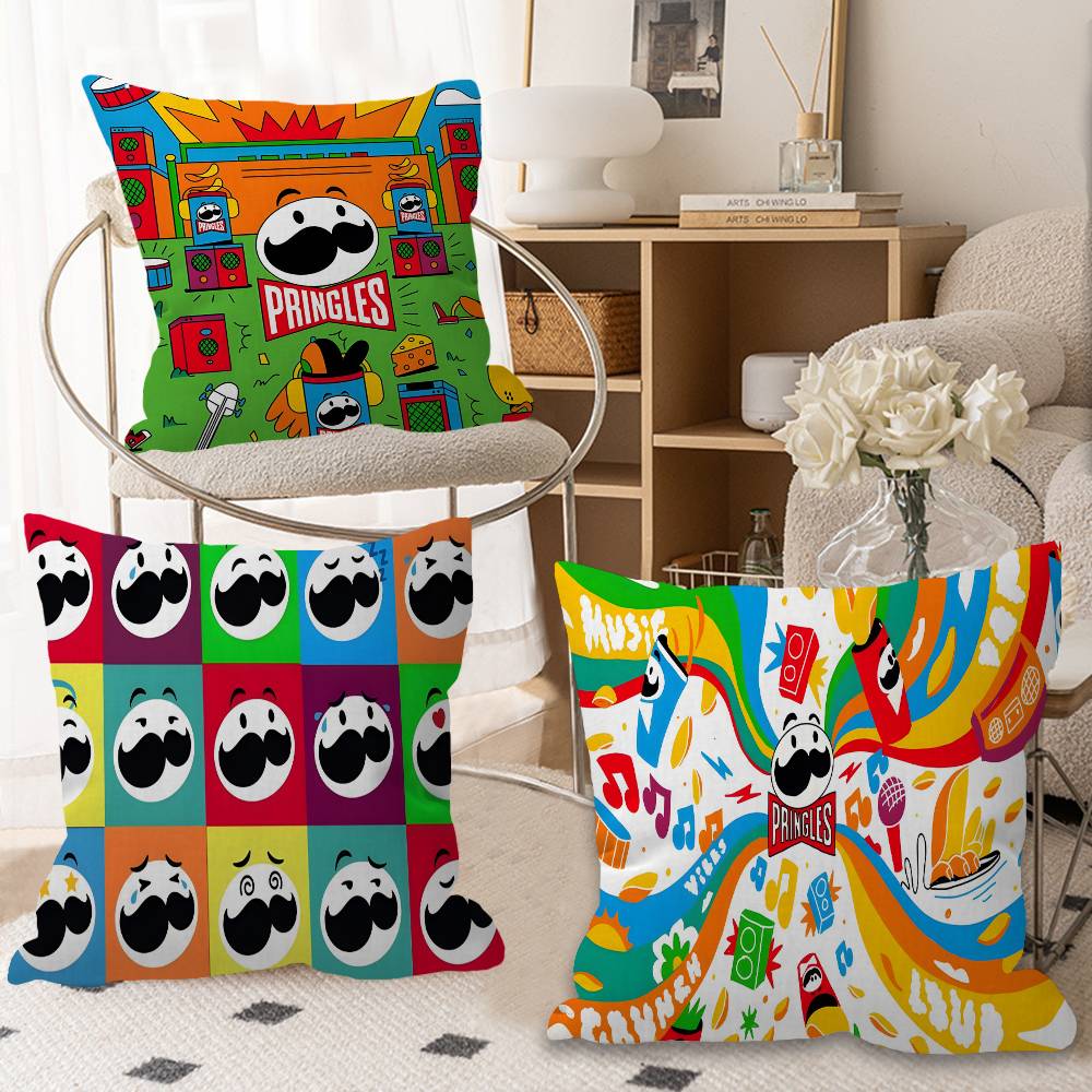 Fashion P-Pringles L-LLC Pillow Gift Home Office Decoration Bedroom Sofa Car Cushion Cover Case 45x45