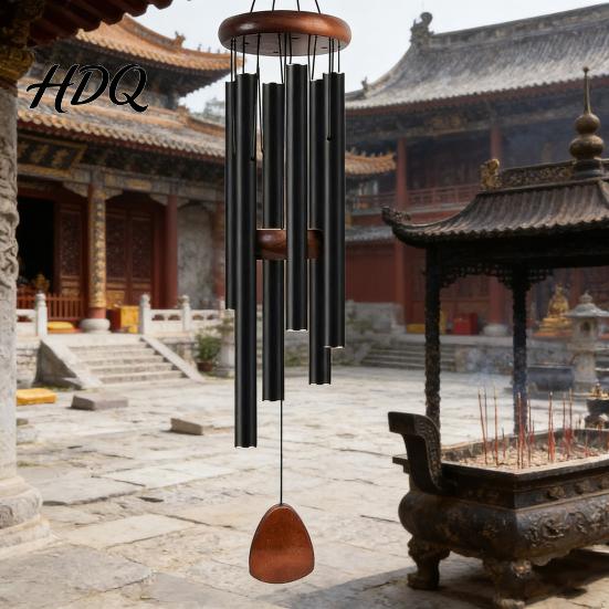 Clear Sound Wind Chime Metal with 6 Aluminum Tubes Garden Hanging Chimes