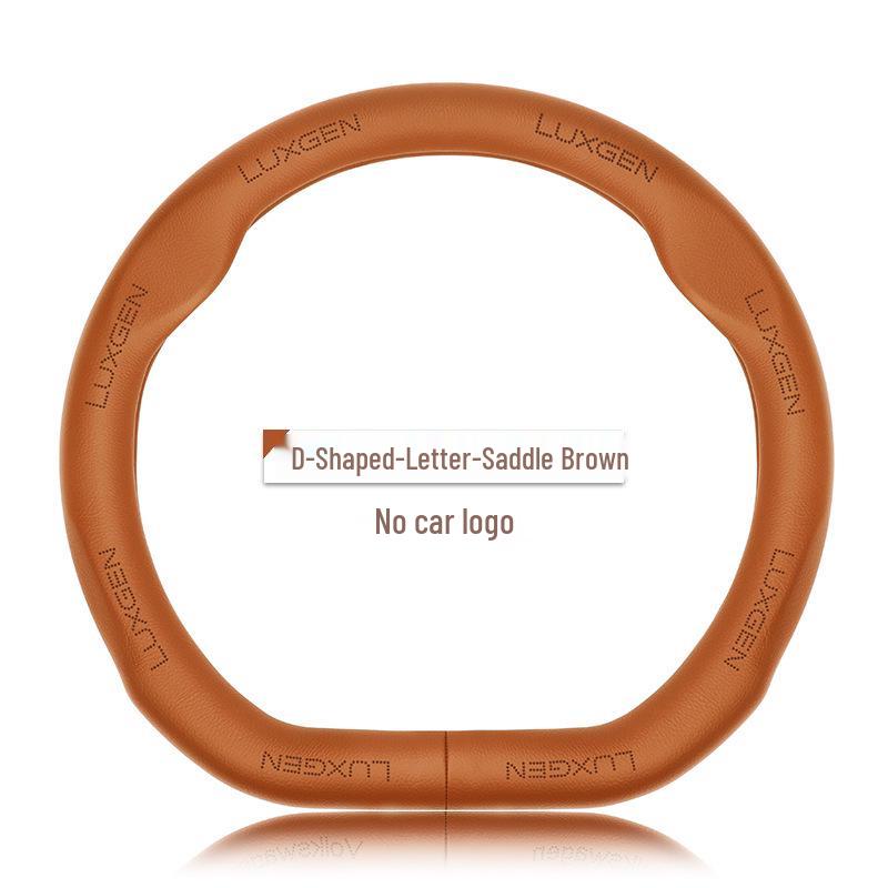 Genuine Leather Luxgen Steering Wheel Cover - Universal Fit for U6, Big 7, S5, U5, 7MPV, Na 5, Rui 3 Models