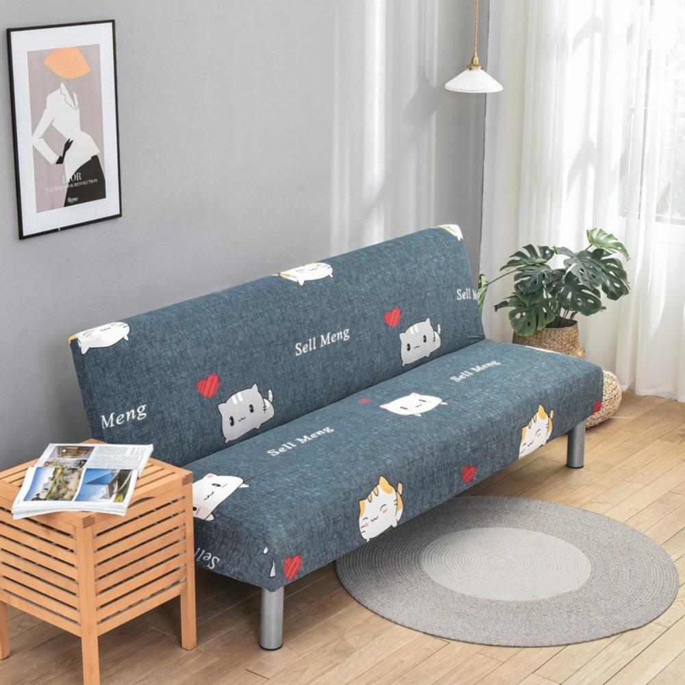 Milk Silk Elastic Sofa Cover Slipcover Furniture Protector Dustproof Stretchable No Armrest Full Coverage