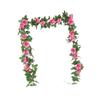 Artificial Rose Vine Flower Decoration 10 Head 7.21ft Artificial Flower Vine Hanging Plant for Wedding Home Garden