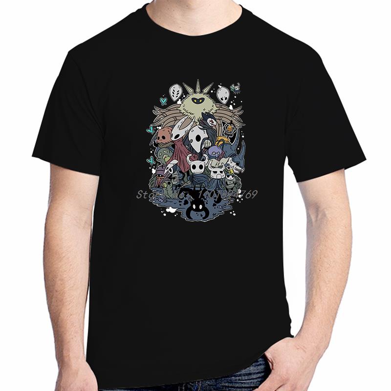 Hollow Knight Round Neck Cotton T Shirt Short Sleeve Tshirt Summer Tees Tops Harajuku Streetwear High Quality Unisexs Clothes