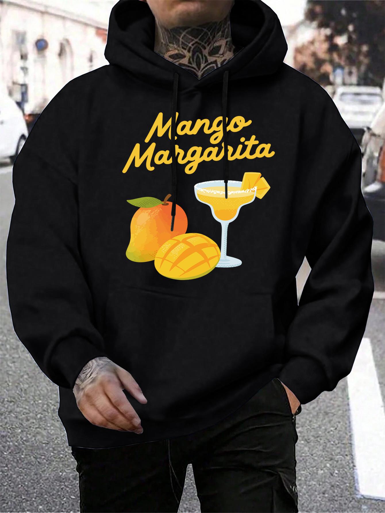 

Manga Margarita Fresh Fruit Printing Men Hoodies All-Match Casual Hoody Autumn Fleece Hoodie Loose Pocket Male Streetwear 3XL