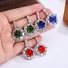 High-End Heavy Industry Color Treasure Emerald Earrings Light Luxury Personalized Earrings