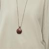 Traditional Chinese Style Wood Pendant Necklace with Sliding Knot Unique Flask Necklace Suitable for Adjustable Fit