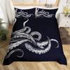 Octopus Bedding Set Twin Octopus Tentacles Bed Duvet Cover Sea Animals Comforter Cover Ocean Theme Quilt Cover with 2 Pillowcase