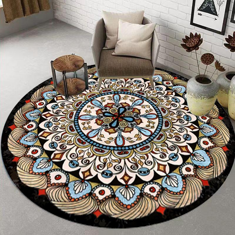Living Room Round Carpet Dirt Resistant Wear-resistant Anti Slip Bedroom Bedside Carpet