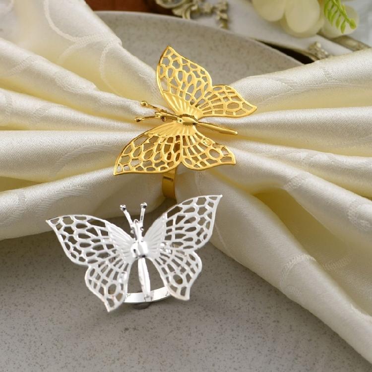 Set Of 12 Elegant Butterfly Napkin Rings Accessory For Enhancing Dining Ambiances At Weddings And Festival Meals