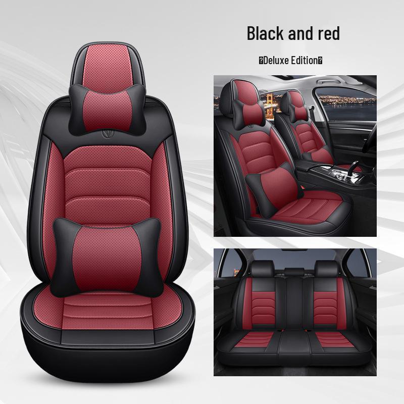 Nappa Leather Full Coverage Car Seat Cover - Five-Seat Cushion for All Seasons