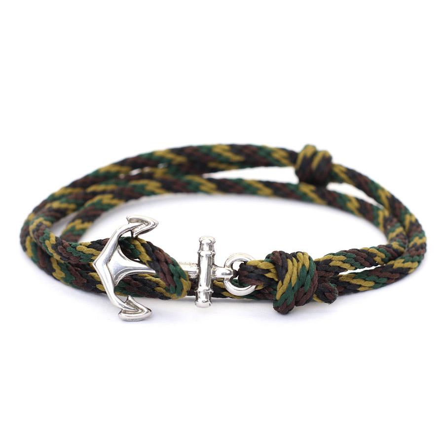 Braided Anchor Bracelet Double Layer Rope Braclet Men Adjustable Women Navy Style Nautical Adventure Accessories Students