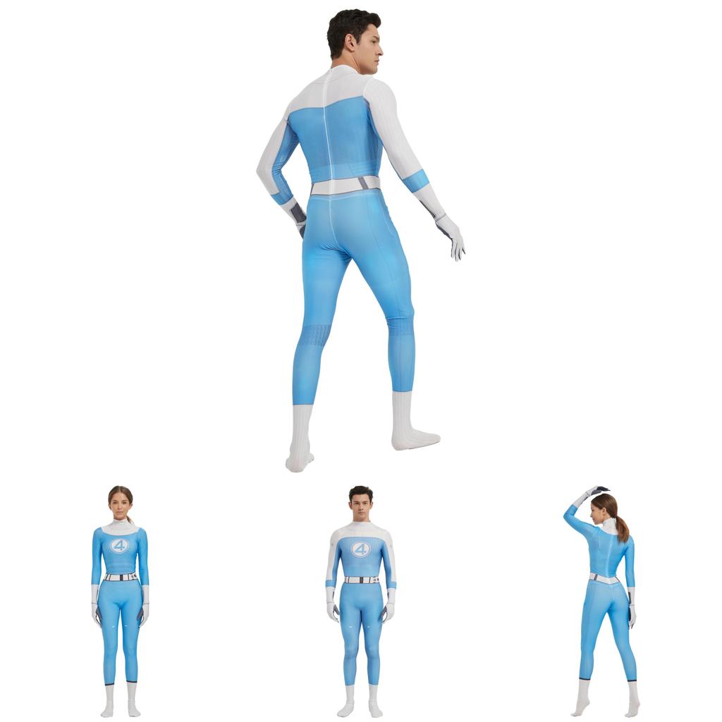The Fantastic Four Cosplay Jumpsuit With Spandex For Game Anime Role Play