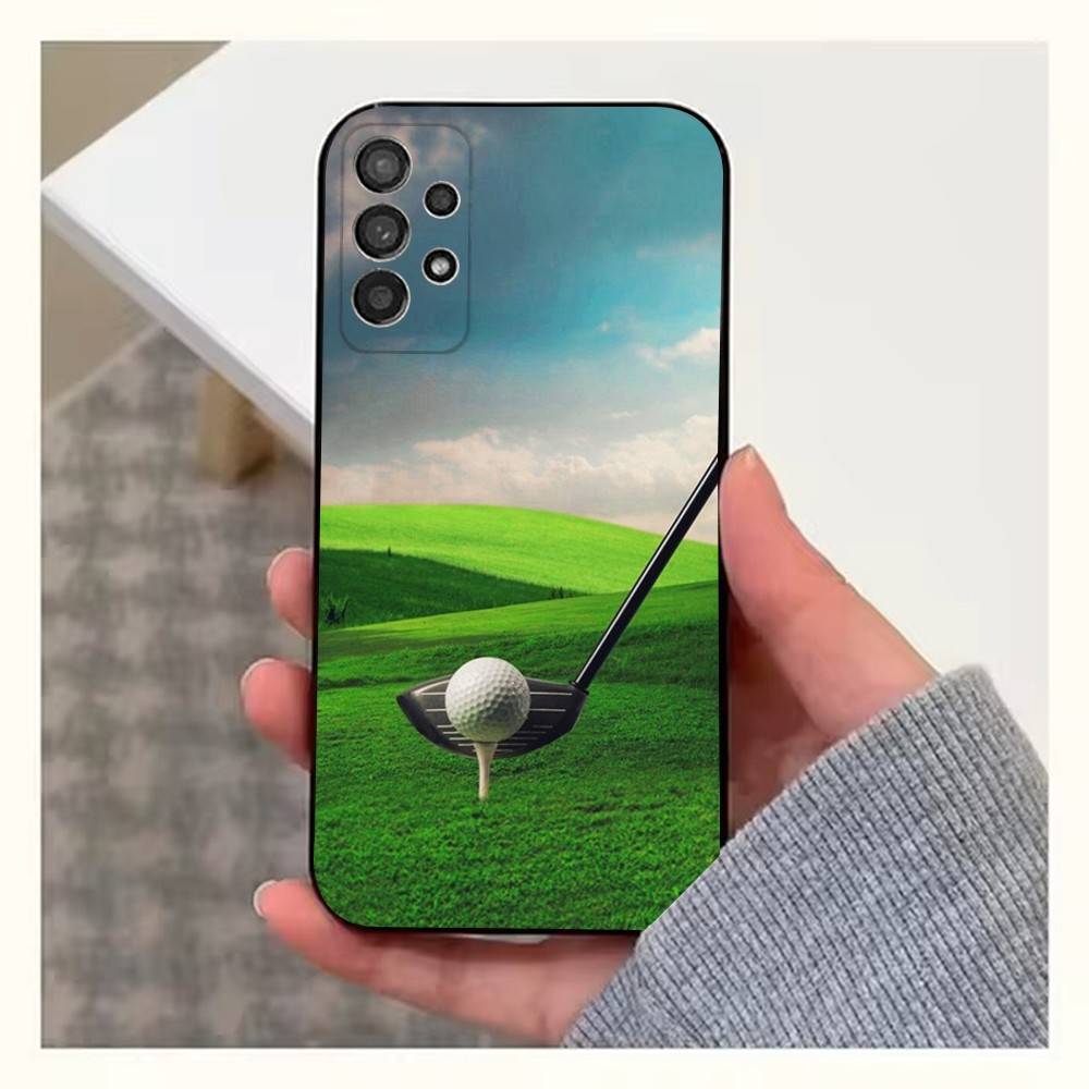 Sport Golf Ball Case For Samsung S22,S25,S24,S23,Ultra,FE,S20,S10,Plus,S21,S9,Lite,Soft Silicone Black