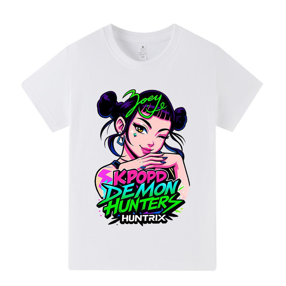 A1214 Kinder Jungen Mädchen Zoey Kpop Rumi Zoey Mira Print Kurzarm-T-Shirt