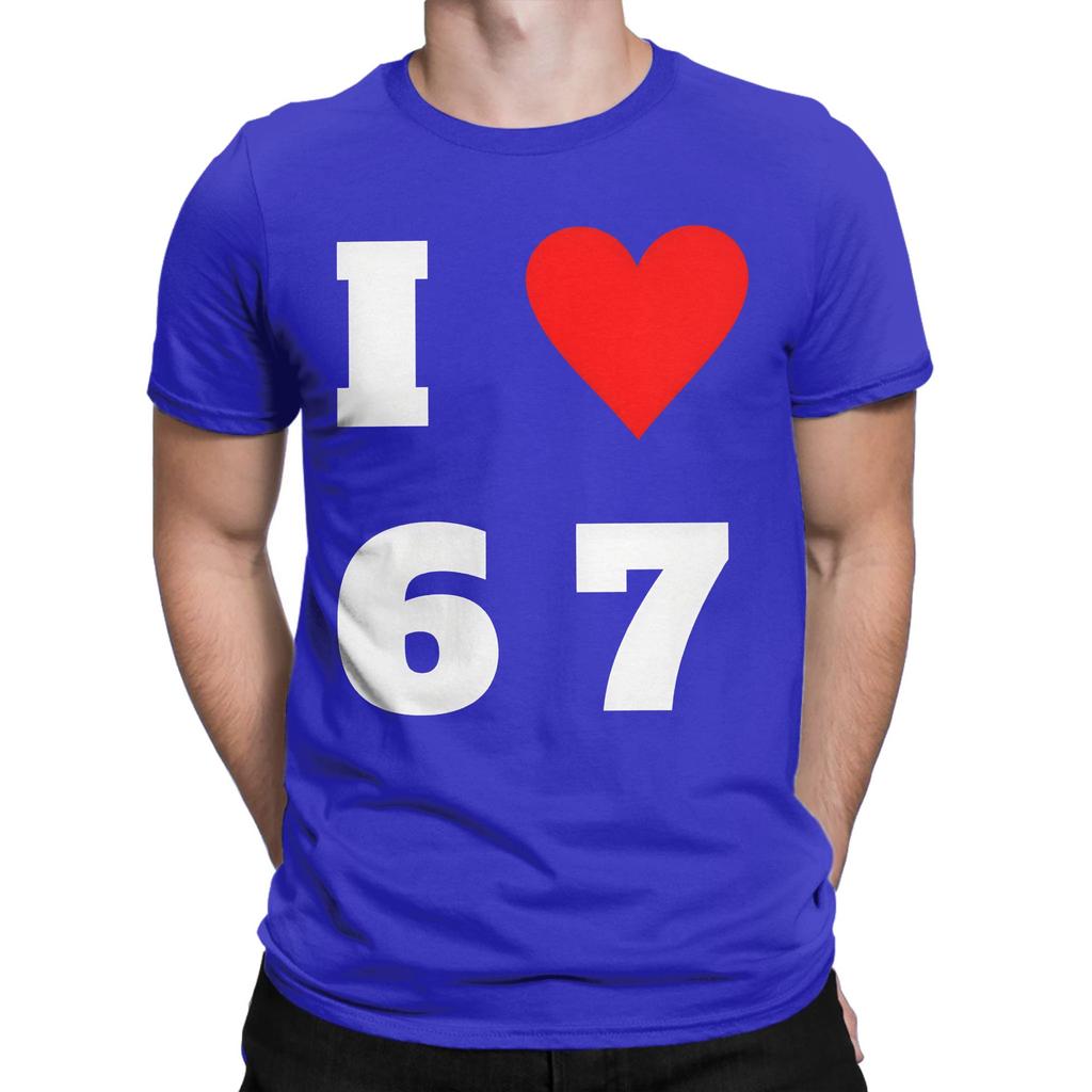 I Heart 67 T Shirt Summer Cotton T Shirts For Unisexs Hip Hop Casual Tshirt Shortsleeved Y2k Basic Clothing