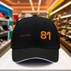 1 Stück Piastri 81 Schwarz mit oranger Nummer 81 Leichte atmungsaktive Baseballkappe Verstellbarer Snapback für Herren Damen