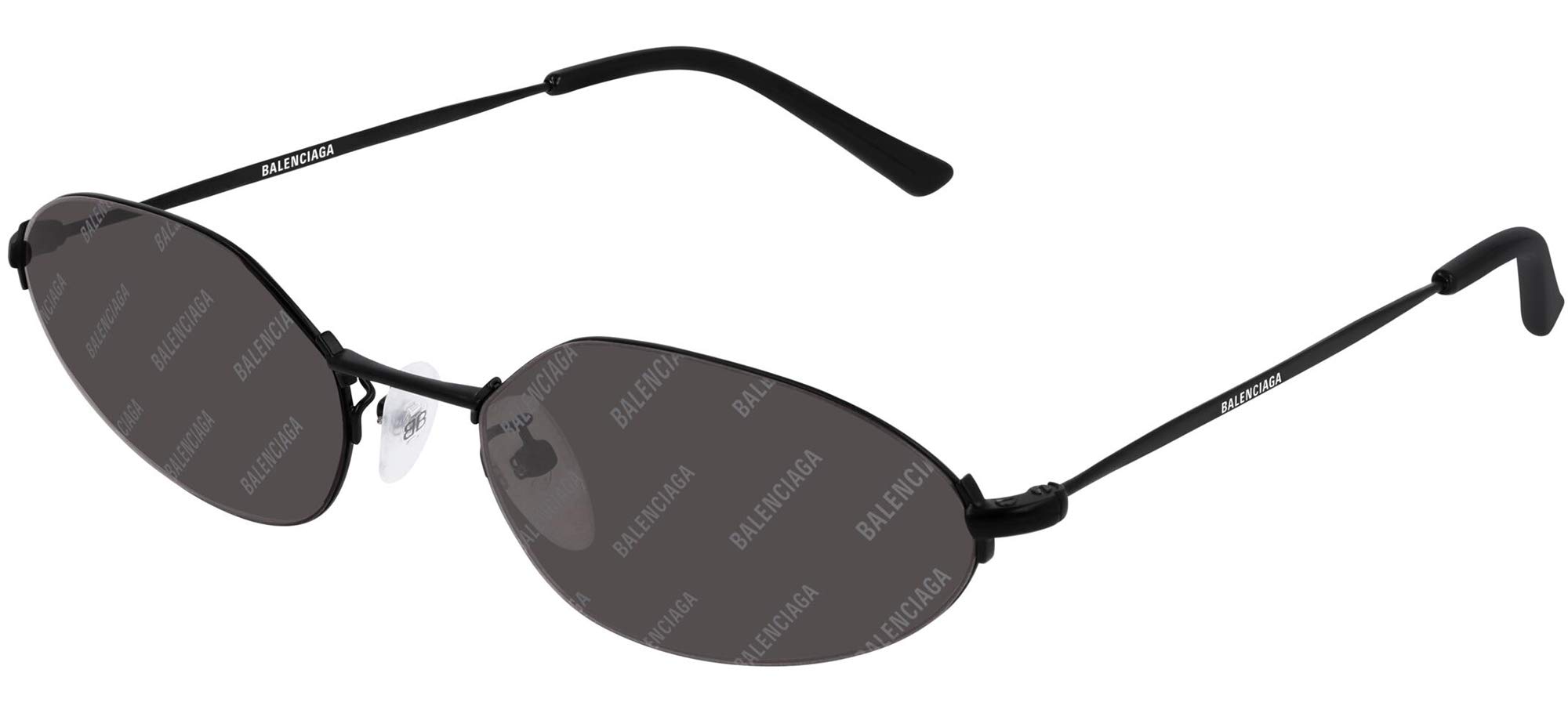 

Balenciaga Demna Gvasalia and BB0055S Made in Oval Black/Grey Sunglasses, Design, Men s Women s, 001, Italy, чорний