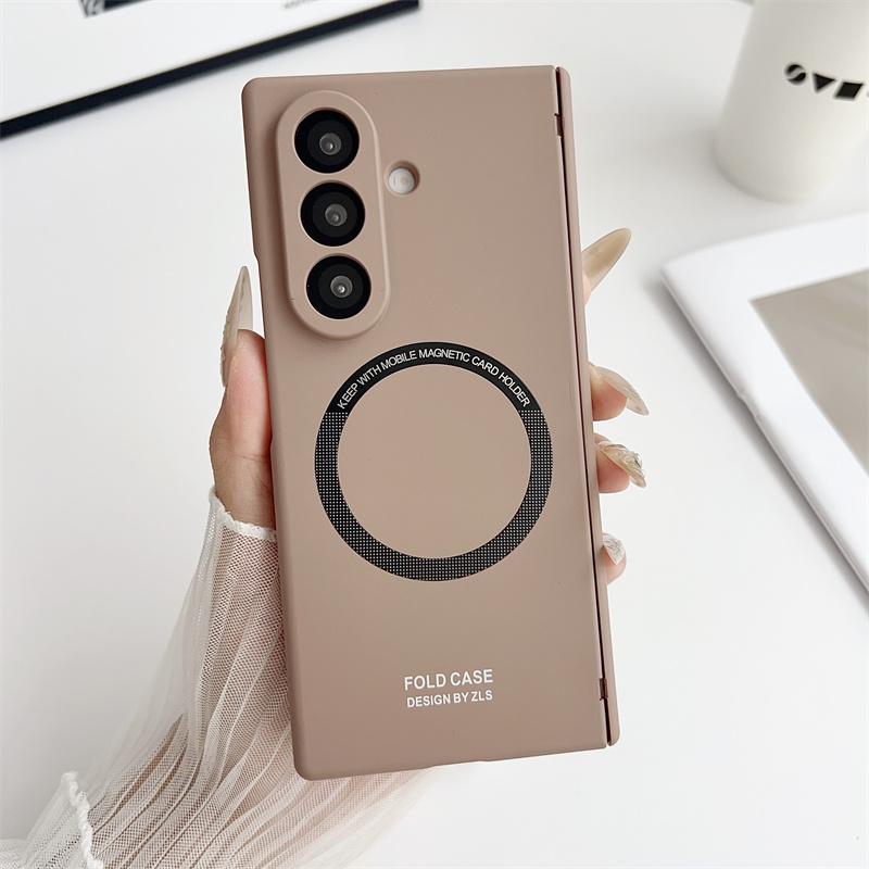 For Samsung Galaxy Z Fold 8 6 5 Case Magnetic Hinge Plating Armor Fold 7 4 3 Full Tempered Glass Protector Film Folding Cover