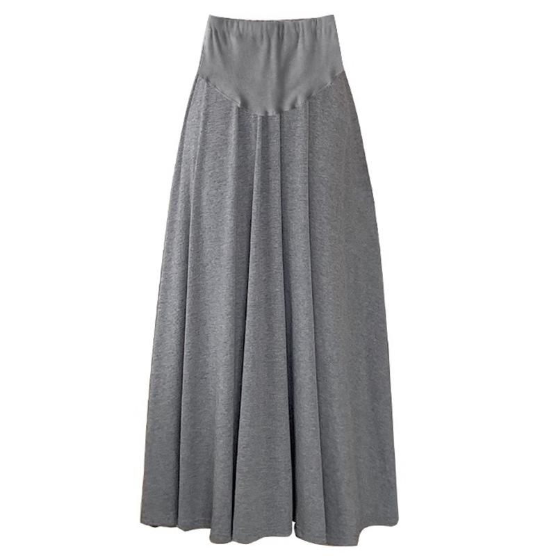 Summer Modal High-Waist A-Line Maternity Dress with Large Hem