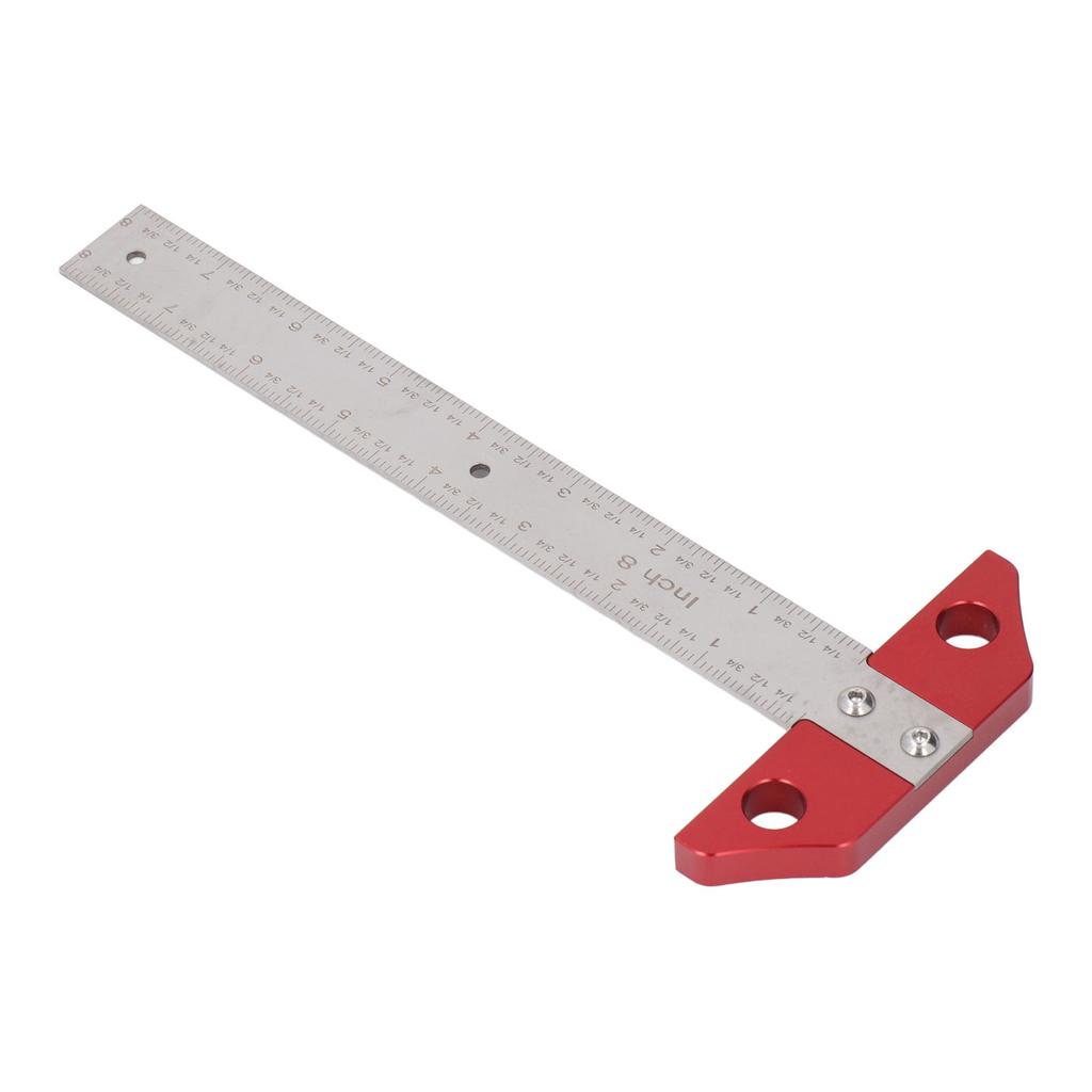 T-Winkel 8 Zoll Zeichnen Metall Holzbearbeitung Layout Messen Anreißnadel Metrische Imperiale Skala für