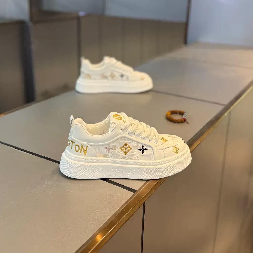 Lato wygodne i oddychające buty sportowe i rekreacyjne męskie na grubej podeszwie podwyższające z dopasowaniem kolorystycznym wszechstronny nadruk buty casualowe