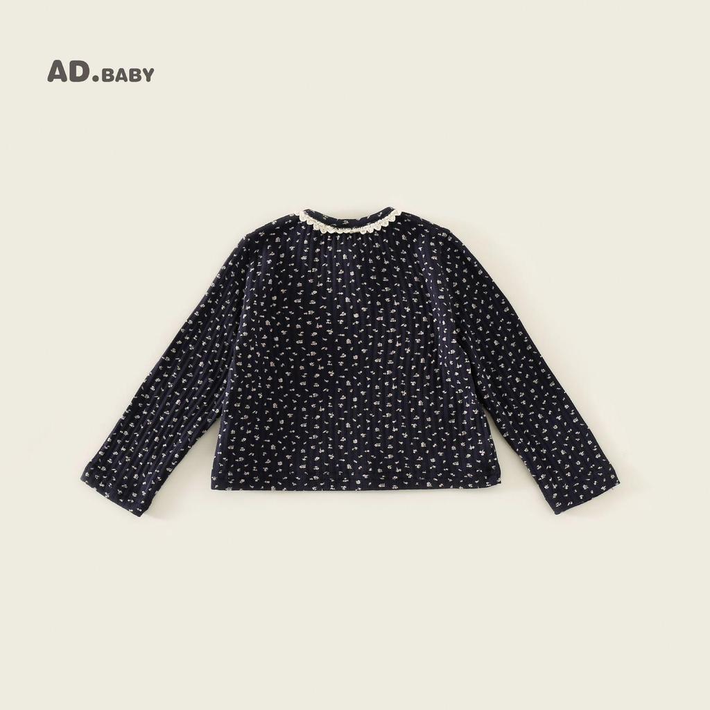 2025 Autumn Korean Style Girls' Versatile Lace Long Sleeve Base Shirt