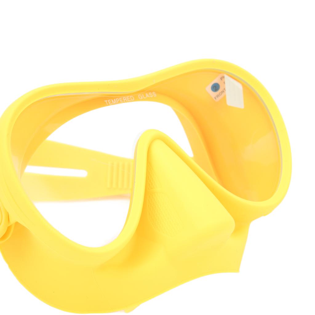 Diving Goggles Anti Fog Tempered Glass Snorkeling Dive Mask with Silicone Strap Foldable Panoramic View Swim Goggles