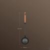 Yamigoloko Iron Chinese Ladle for Woks, Iron Nitride Ladle with Wooden Handle, Dishwasher Safe, Easy Grip, Rust Resistant, Heat Resistant, Kitchen Ute