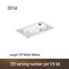 AVADEN Stainless Steel Rectangular Food Pan with Lid