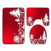 Christmas Bathroom Floor Mat Toilet Three-Piece Set