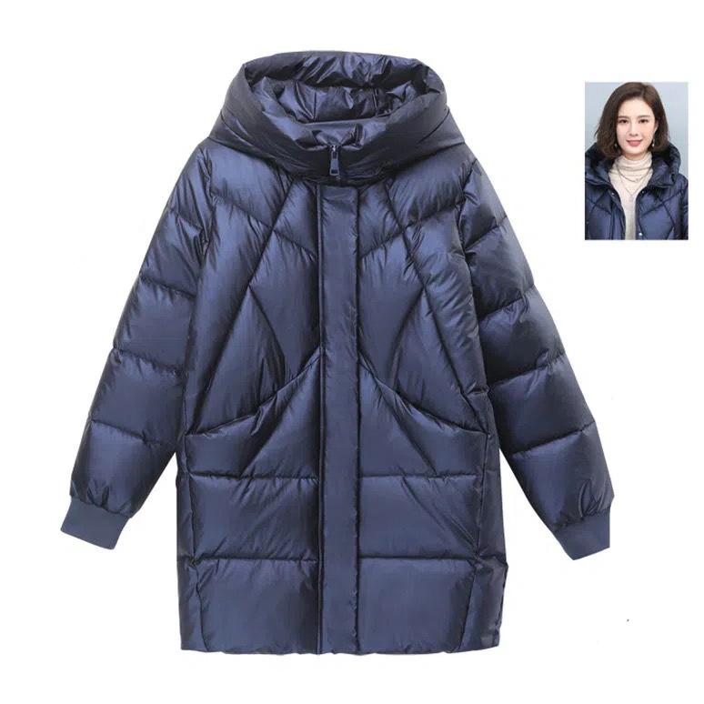 Hooded Padded Jacket Women's Mid Length Winter Fashion Thick Warm Jackets