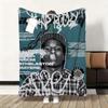 A$Aps R-Rocky A-Asap Throw Flannel Fluffy Soft Blanket Warm Skin-Friendly Throw For Sofa Bed Office Nap Winter